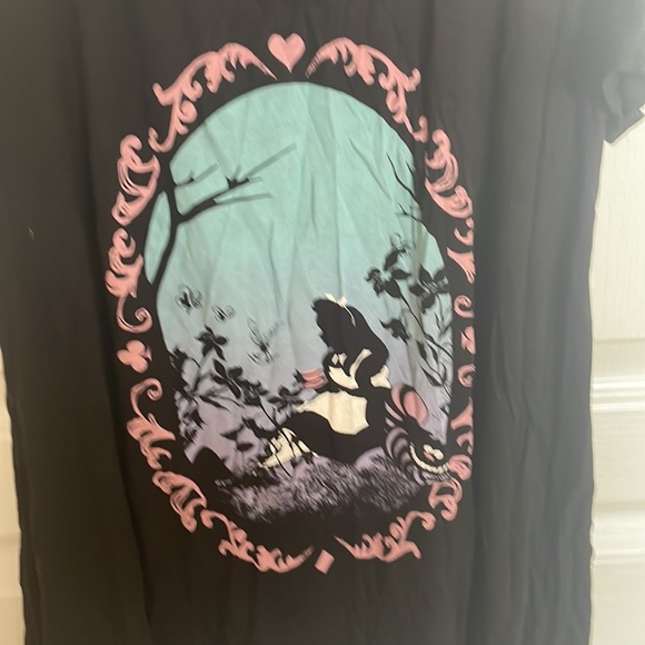 Alice in Wonderland cold shoulder T shirt - Picture 2 of 5